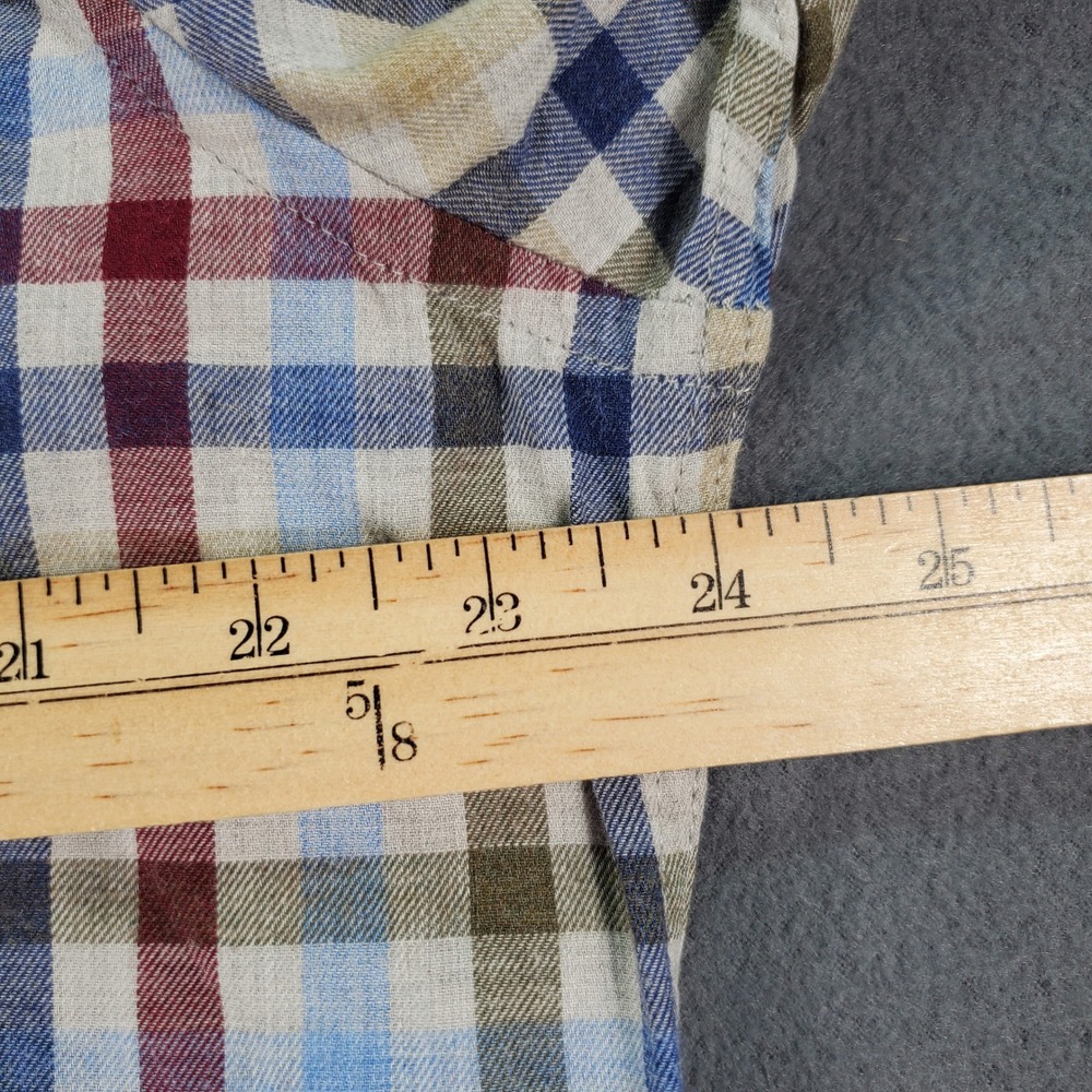 Peter Millar Mens Large Plaid Button Down Shirt Multi Color Cotton Long Sleeve - Picture 5 of 7